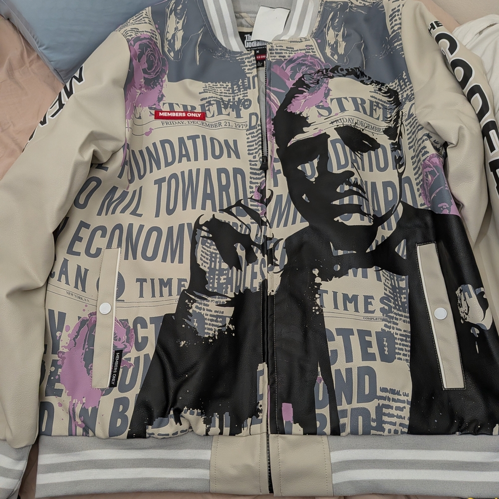 Godfather Members Only Pu Jacket Large Brand New